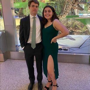 Reformation crimini midi dress in evergreen